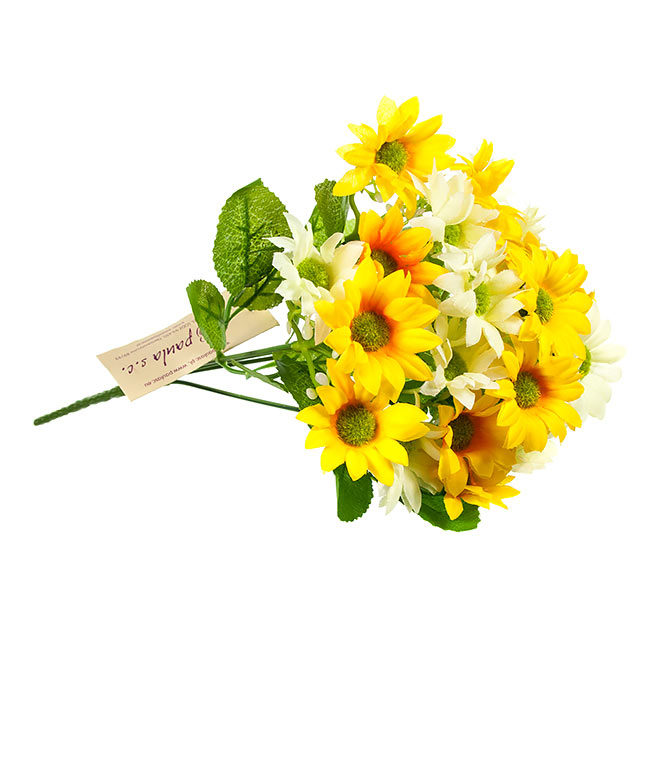 Изображение Букет хризантем желто-белых XD017