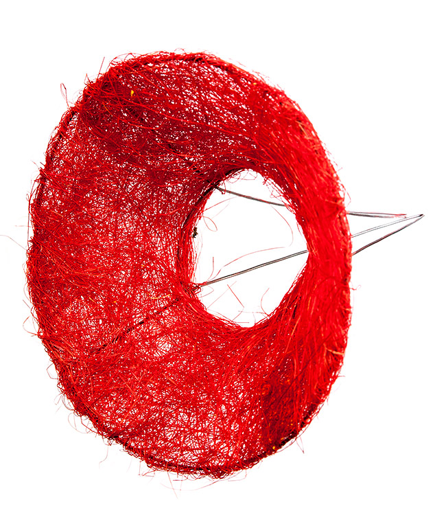 Изображение Каркас флористический 15см сизаль красный