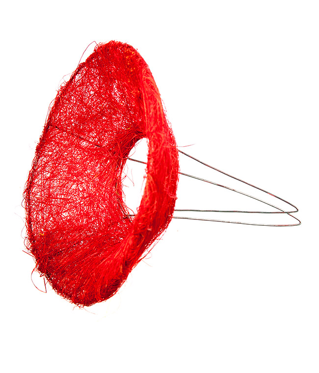 Изображение Каркас флористический 15см сизаль красный