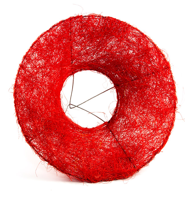 Изображение Каркас флористический 20см сизаль красный