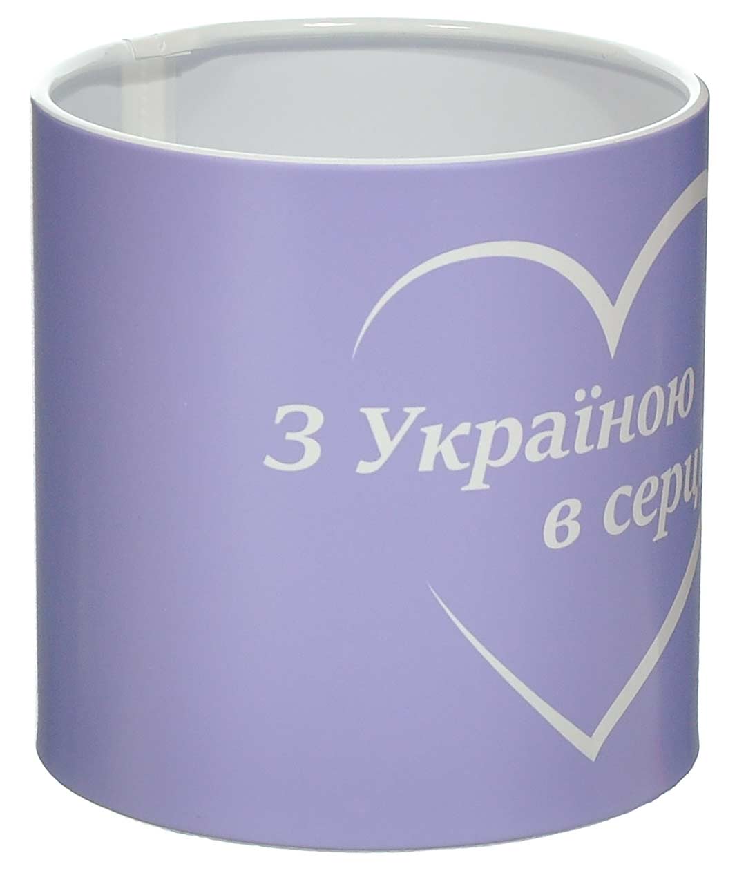 Изображение Коробка для квітів пластикова З Україною в серці бузкова 100/100