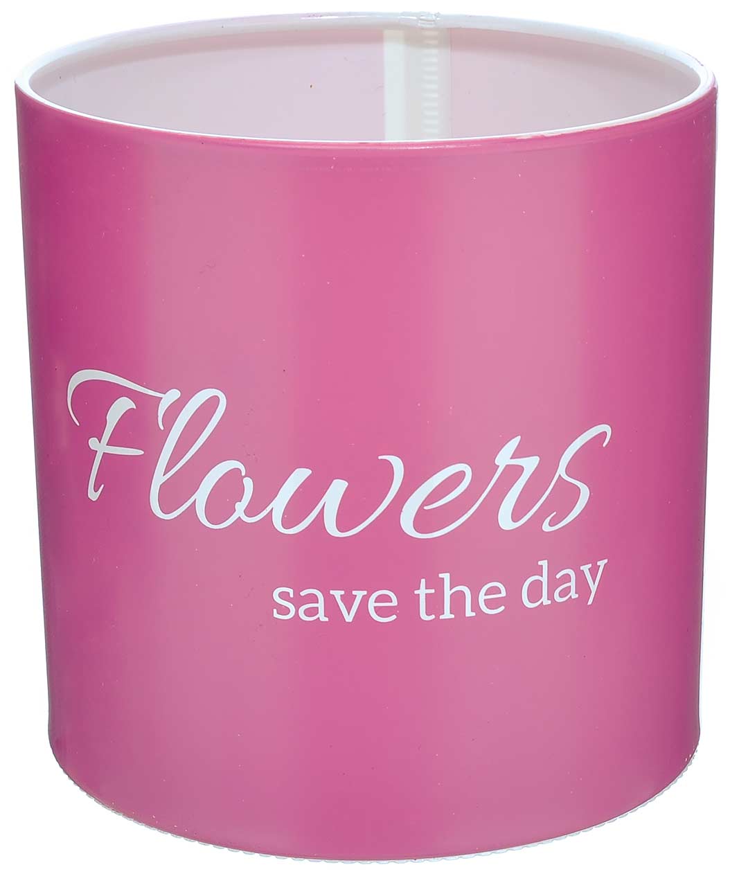 Изображение Коробка для квітів пластикова Save the day рожева 140/140