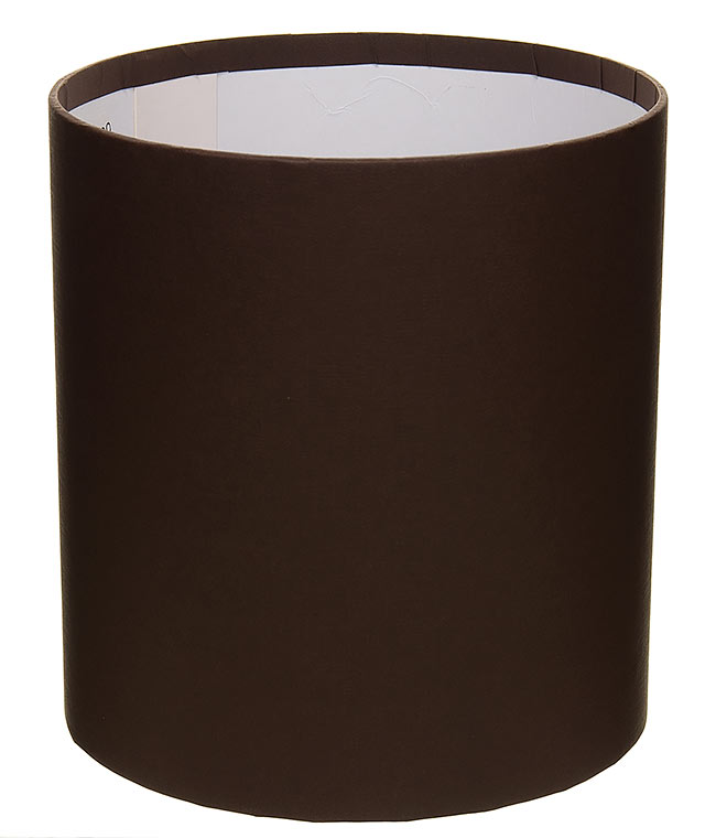 Изображение Коробка круглая для цветов коричневая из бумаги 180/200 без крышки