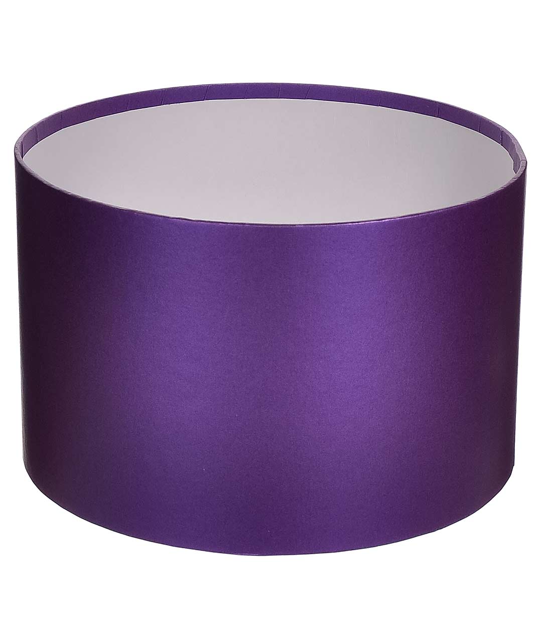 Изображение Коробка для цветов круглая темный фиолет из бумаги 200/130
