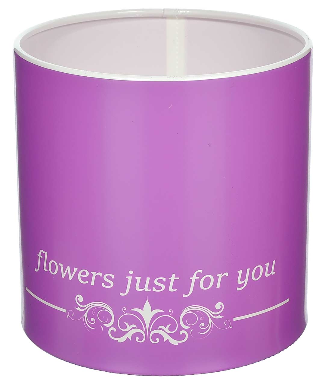 Изображение Коробка для квітів пластикова Flowers just фіолетова 140/140