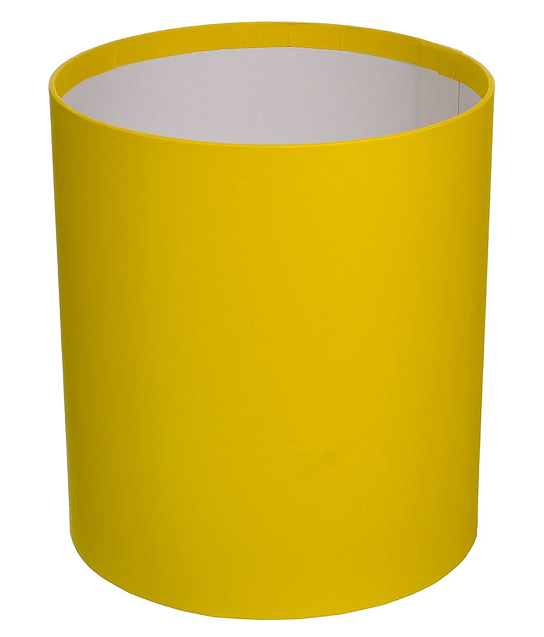 Изображение Коробка для цветов круглая желтая из бумаги 180/200