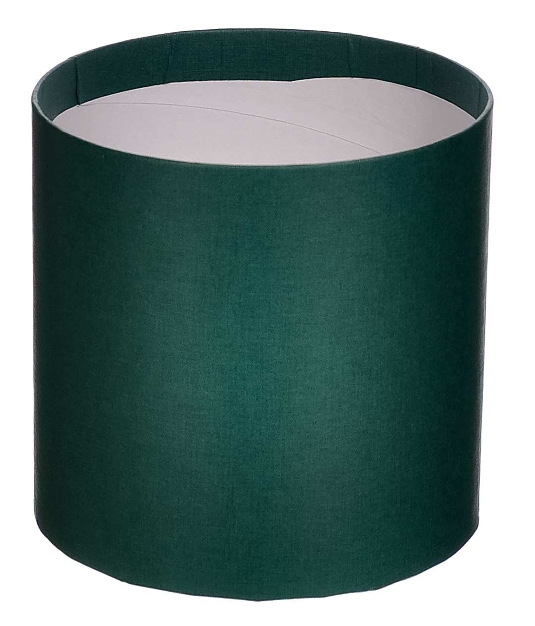 Изображение Коробка круглая для цветов темно-зеленая из бумаги 100/100 без крышки