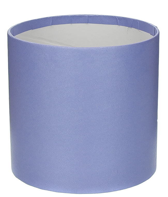 Изображение Коробка круглая для цветов сиреневая из бумаги 100/100 без крышки
