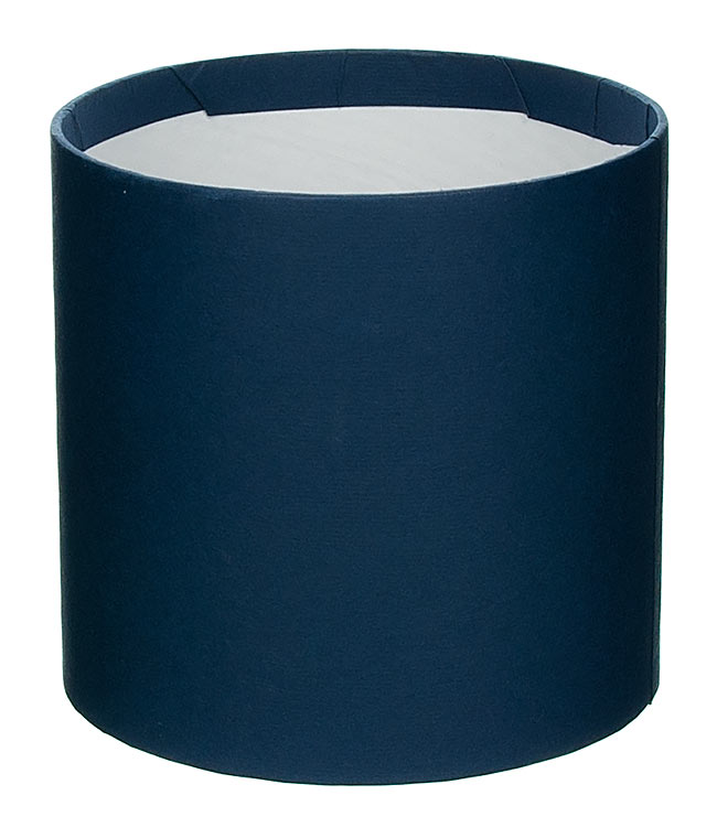 Изображение Коробка круглая для цветов темно-синяя из бумаги 100/100 без крышки