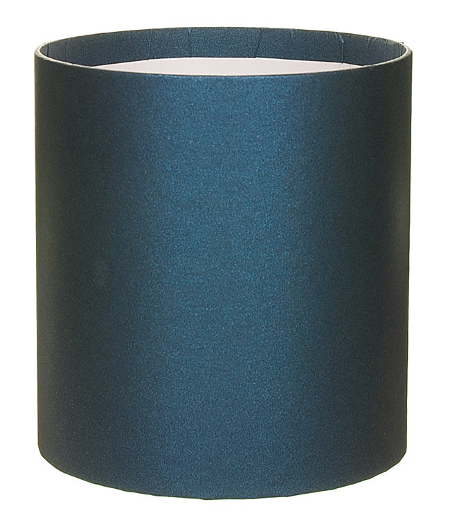 Изображение Коробка кругла для квітів із паперу темно-синя 145/160 без кришки 