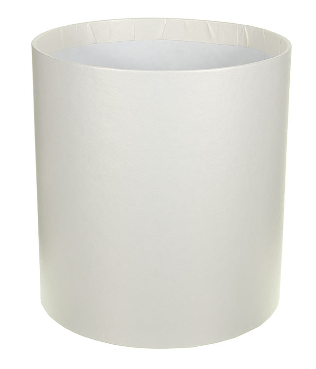 Изображение Коробка круглая для цветов белая из бумаги 145/160 без крышки