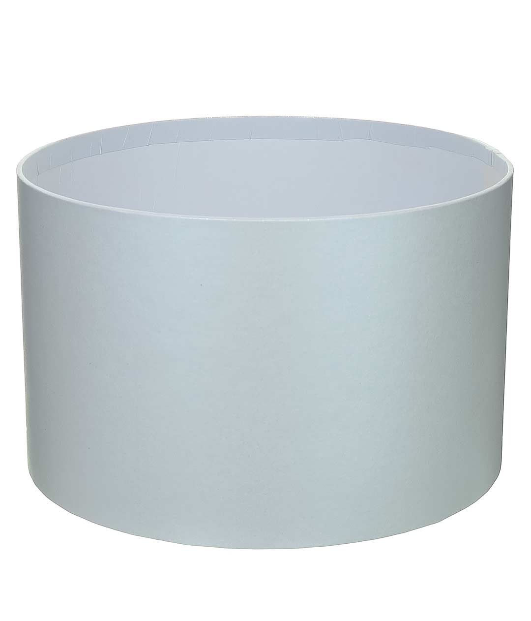 Изображение Коробка круглая для цветов белая из бумаги 220/140 без крышки