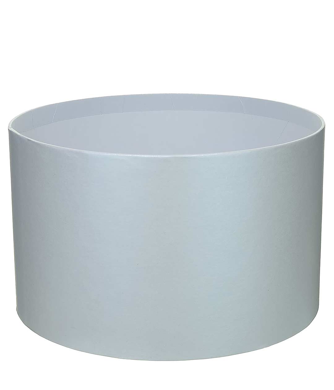Изображение Коробка круглая для цветов белая из картона 250/150 без крышки