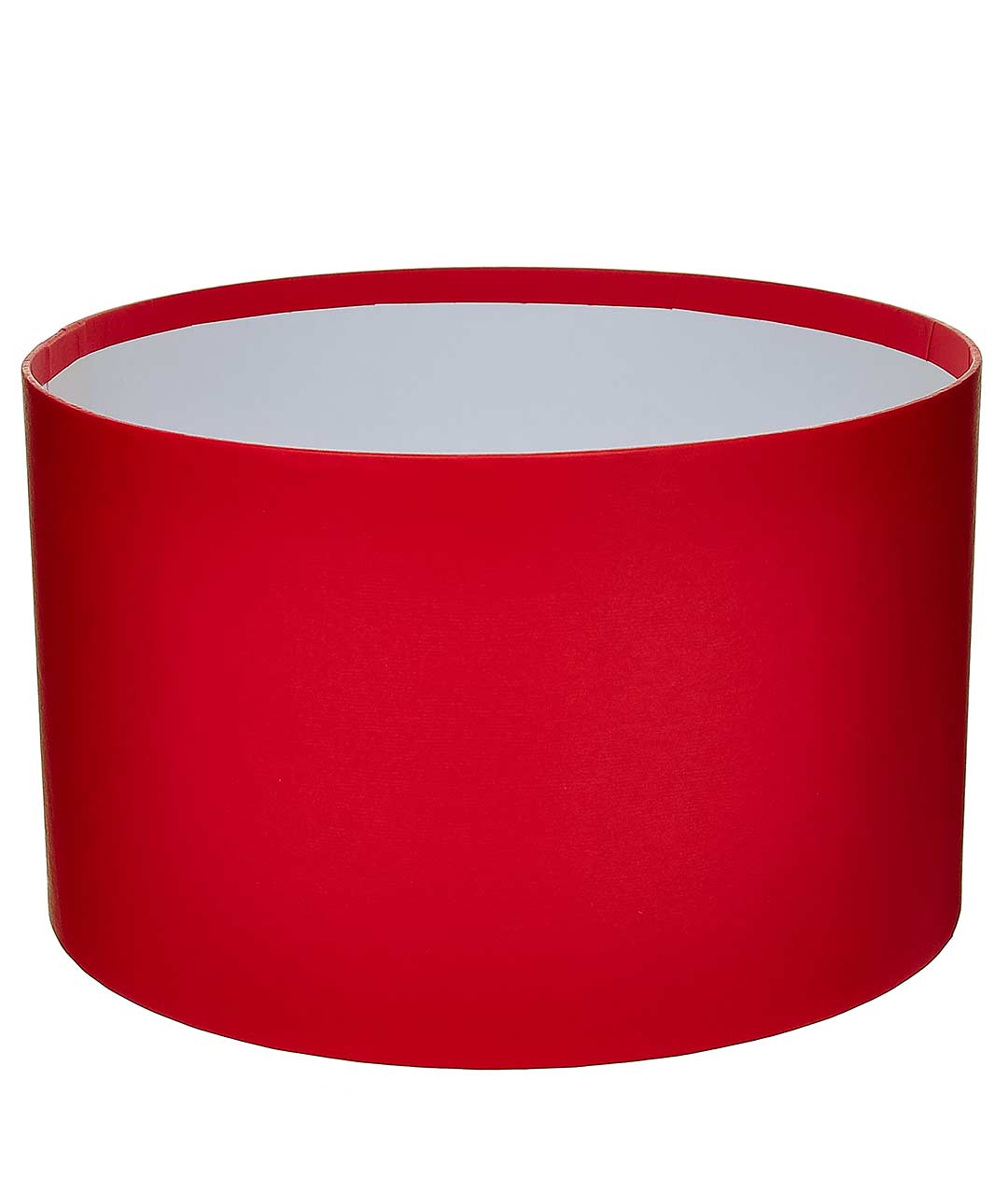 Изображение Коробка кругла для квітів червона з картону 250/150 без кришки