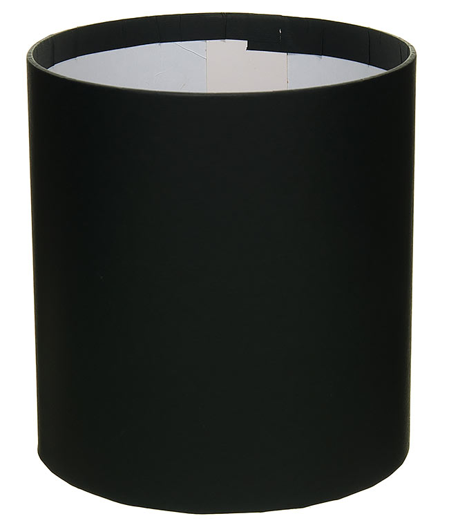 Изображение Коробка круглая для цветов черная из бумаги 145/160 без крышки