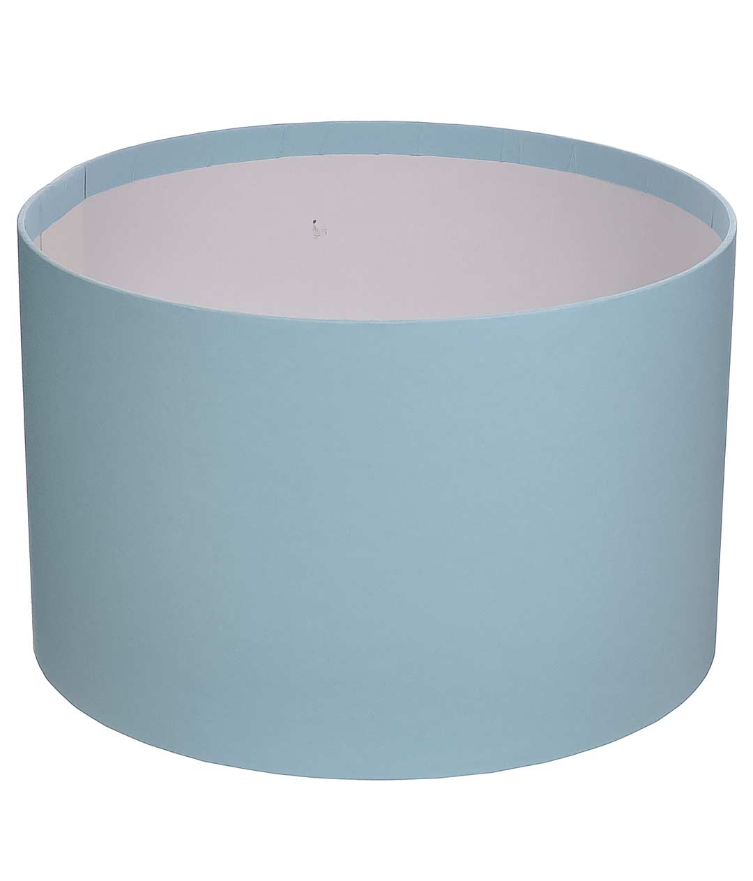 Изображение Коробка круглая для цветов голубая из бумаги 200/130 без крышки