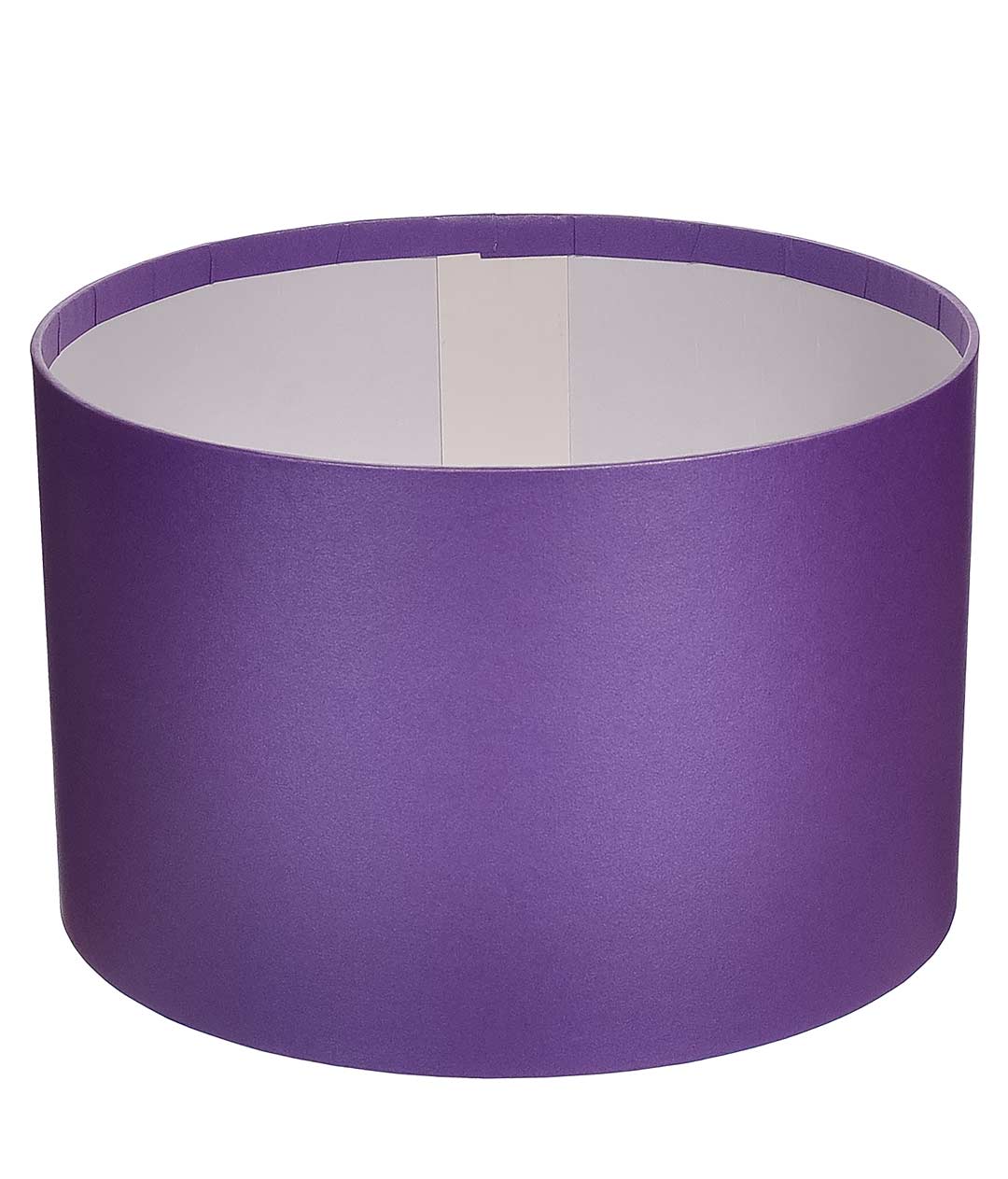 Изображение Коробка кругла для квітів фіолетова із паперу 220/140 без кришки