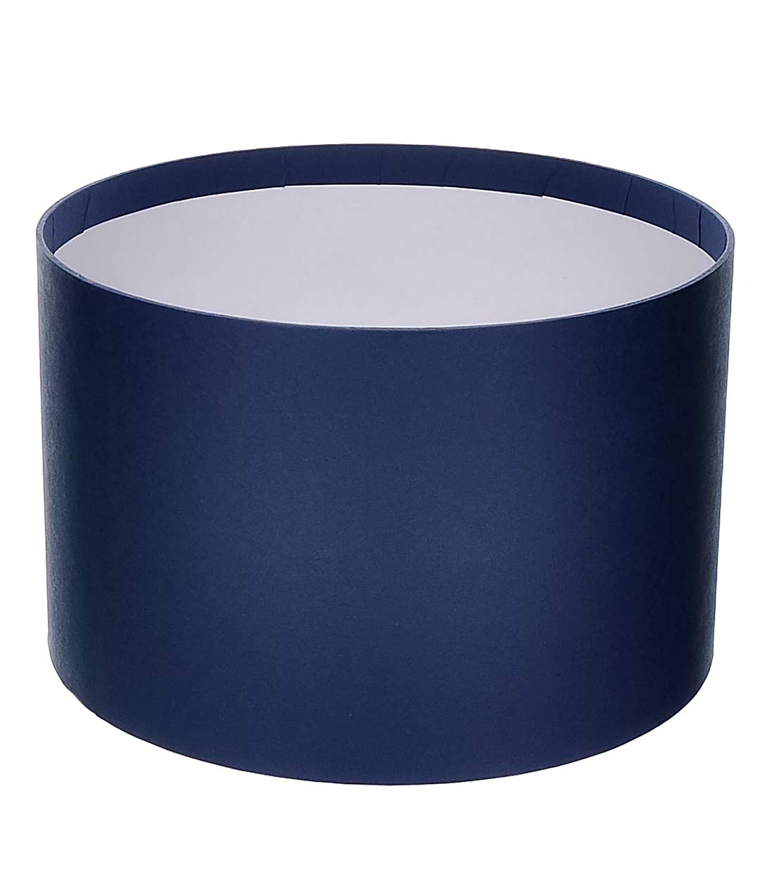 Изображение Коробка круглая для цветов темно-синяя из бумаги 200/130 без крышки