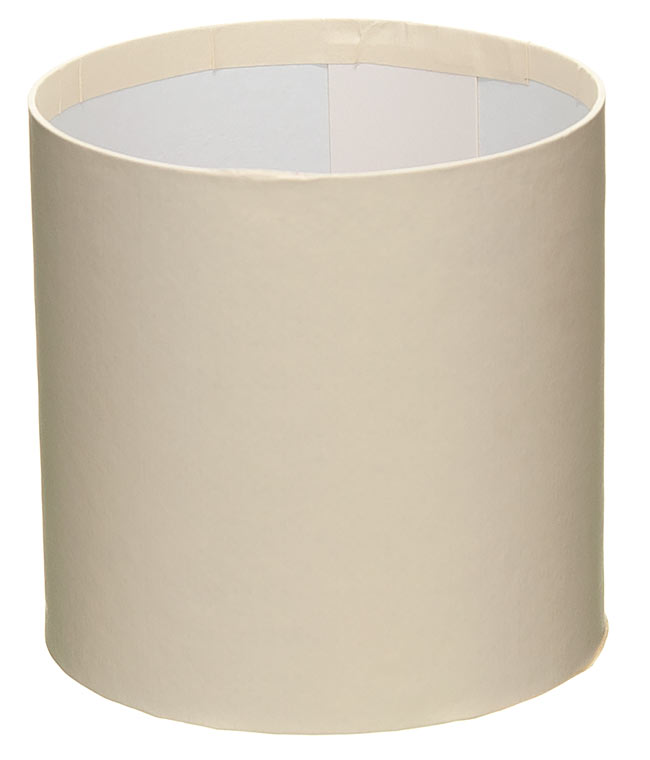 Изображение Коробка круглая для цветов кремовая из бумаги 100/100 без крышки