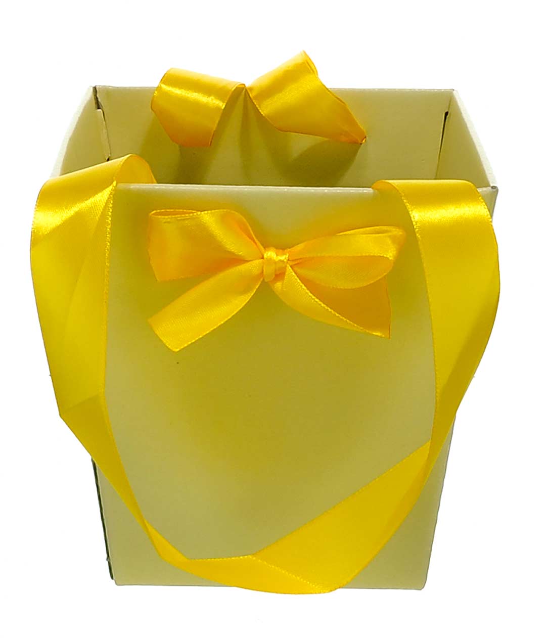 Изображение Сумка для цветов гофрокартон Трапеция желтая