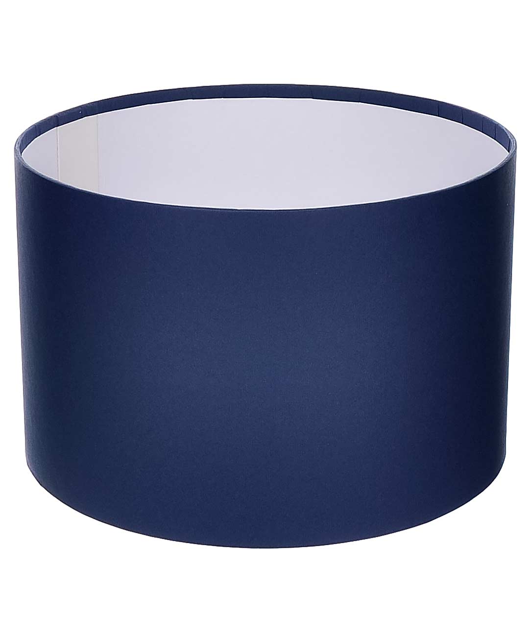 Изображение Коробка круглая для цветов темно-синяя из бумаги 220/140 без крышки