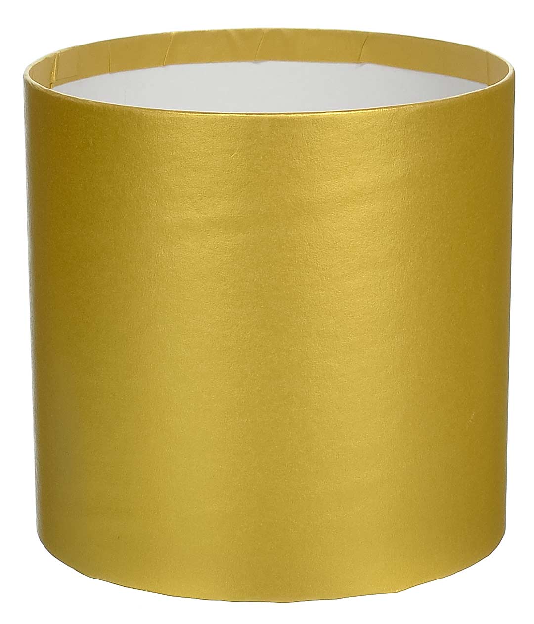 Изображение Коробка круглая для цветов золото из бумаги 100/100 без крышки