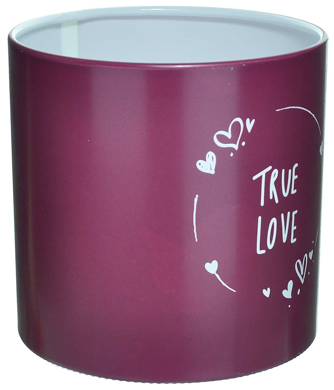 Изображение Коробка для квітів платикова TRUE LOVE бордова 140/140