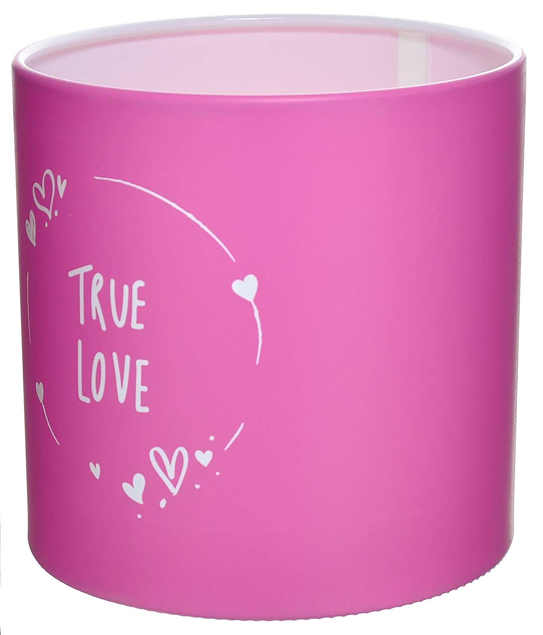 Изображение Коробка для квітів пластикова TRUE LOVE рожева 140/140