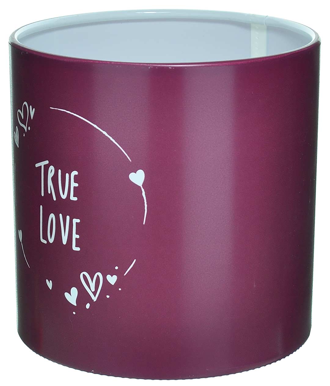 Изображение Коробка для квітів платикова TRUE LOVE бордова 140/140
