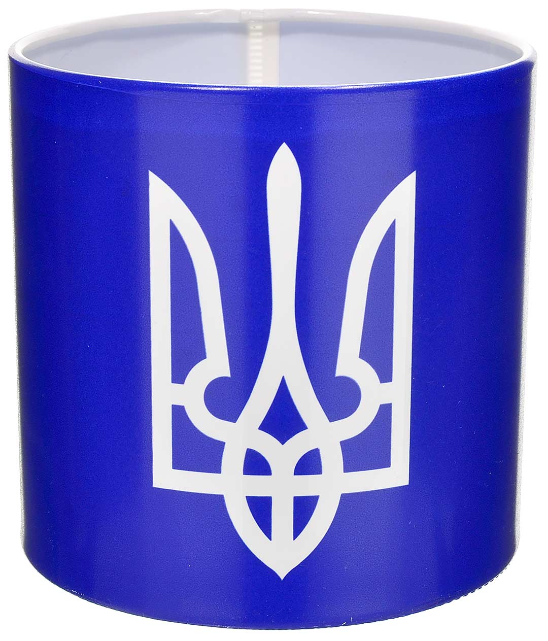 Изображение Коробка для цветов пластиковая Слава Україні! синяя 140/140