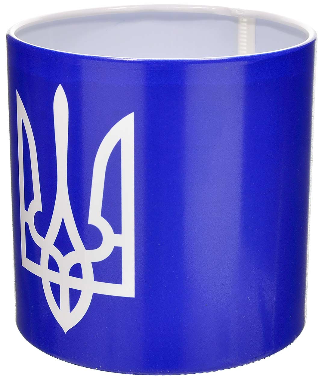 Изображение Коробка для цветов пластиковая Слава Україні! синяя 140/140
