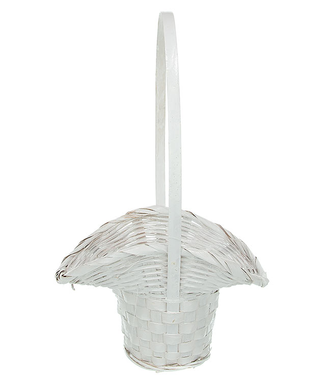 Изображение Плетеная шляпная корзина белая 29W1200 14х20
