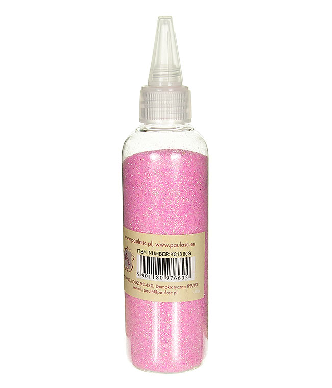 Изображение Присыпка для цветов розовая перламутр в бутылочке 80гр.