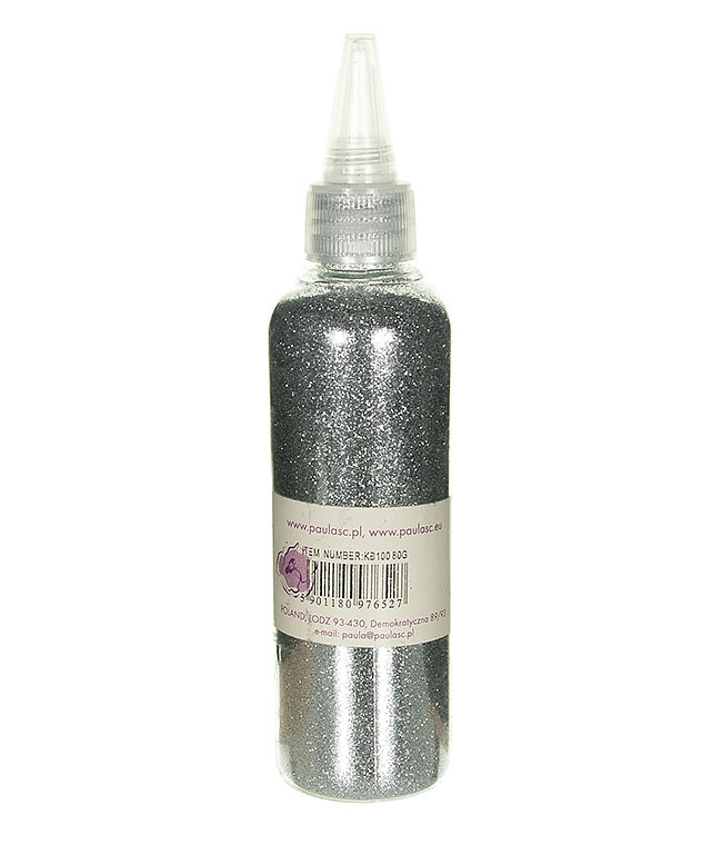 Изображение Присыпка для цветов серебро в бутылочке 80гр.