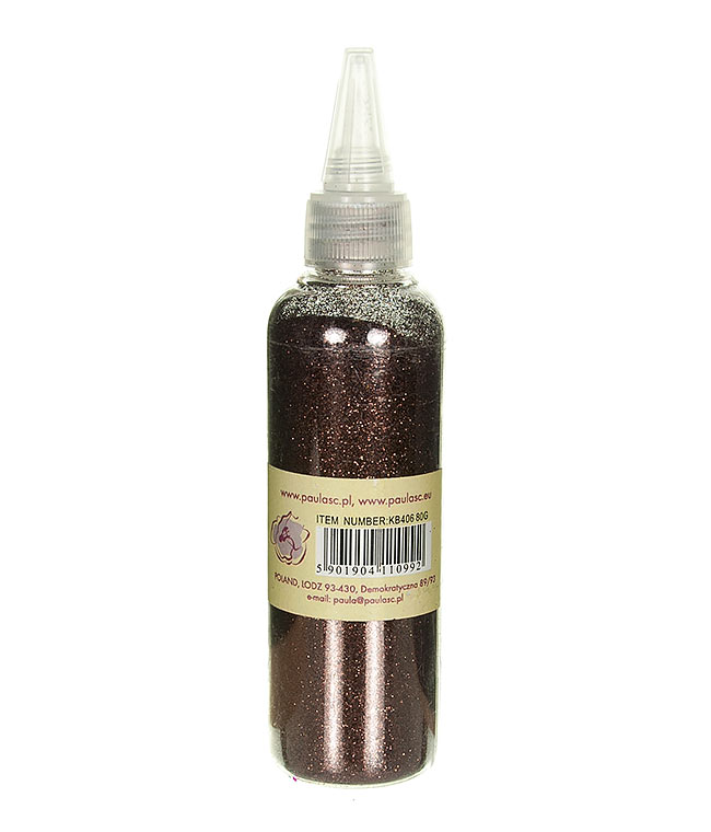 Изображение Присыпка для цветов шоколадно-серебристая в бутылочке 80гр.