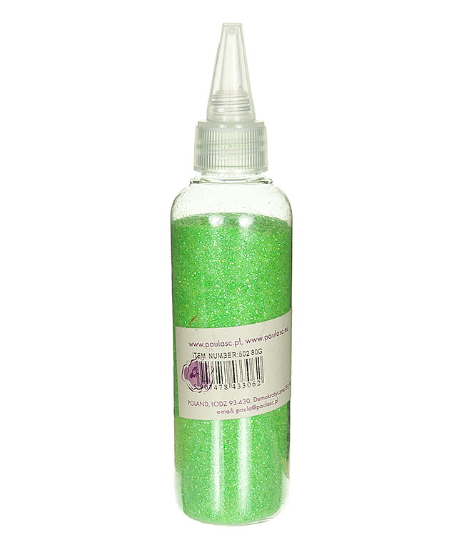 Изображение Присипка для квітів світло-зелена перламутр у пляшці 80гр.