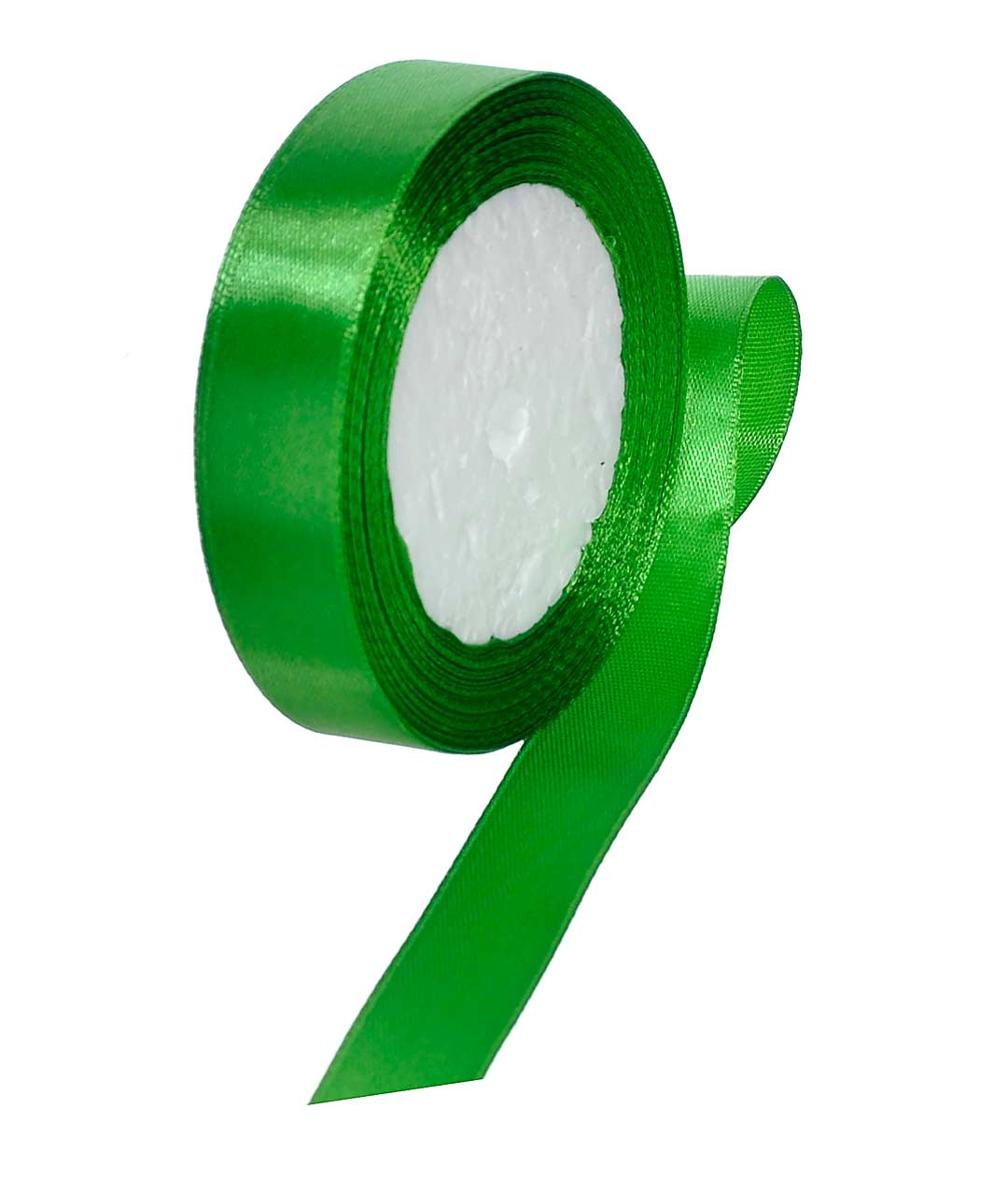 Изображение Лента атласная зеленая 20 мм А019