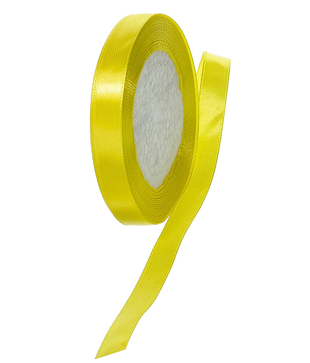 Изображение Лента атласная светло-желтая 12мм А015