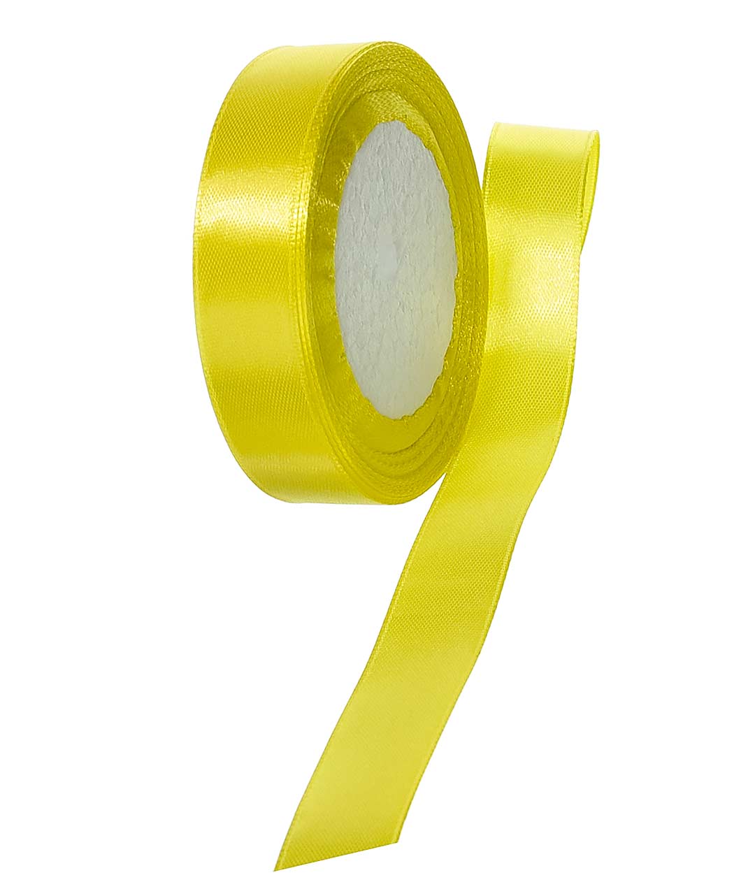 Изображение Лента атласная светло-желтая 20мм А015