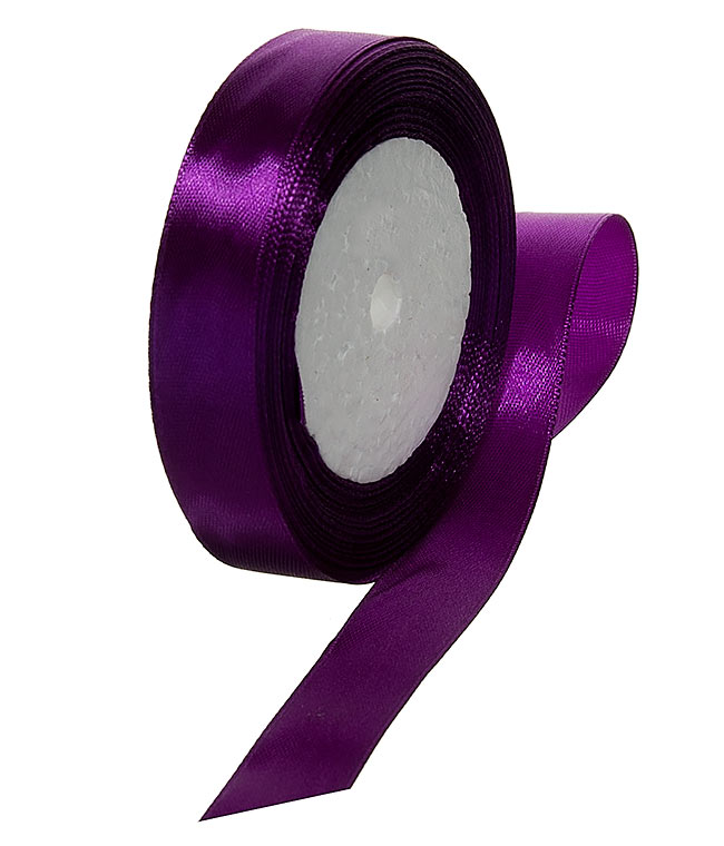 Изображение Атласна стрічка фіолетова 20 мм А029