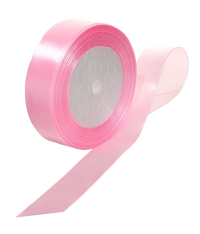 Изображение Атласная лента светло-розовая 25 мм А004