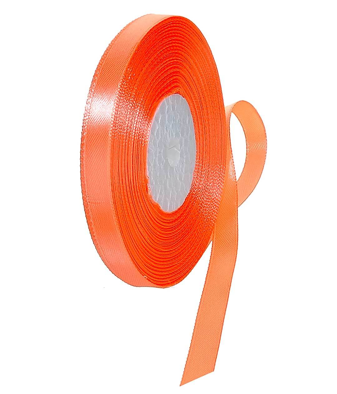 Изображение Стрічка атласна світло-помаранчева 9мм