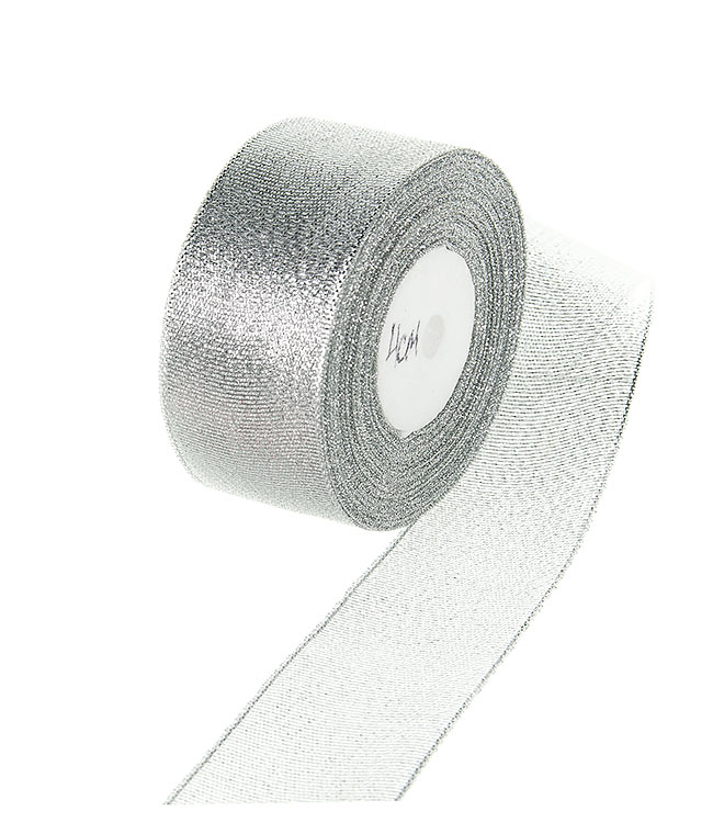 Изображение Лента парча серебро 40мм