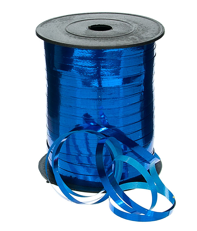 Изображение Лента полипропиленовая на бобине синий металл Shax 5мм