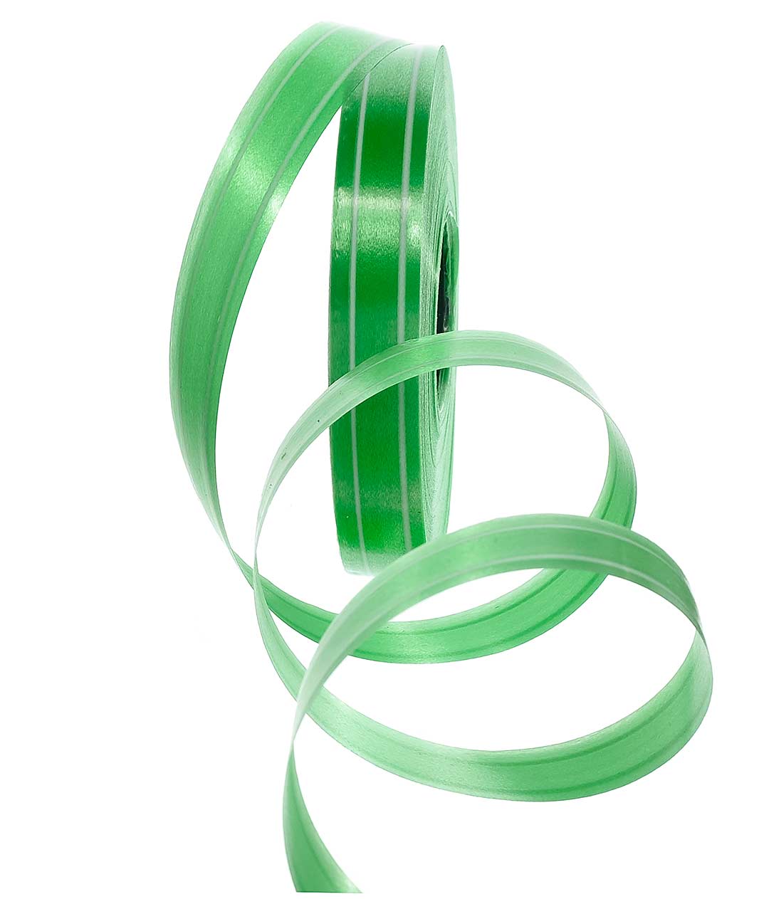 Изображение Лента полипропиленовая зеленая Белая полоса 20мм