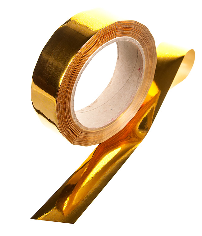 Изображение Лента полипропиленовая метал золото Dolce 30мм