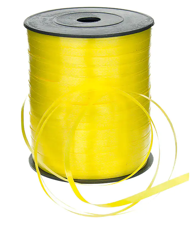 Стрічка поліпропіленова на бобіні лимонна Shax 5мм