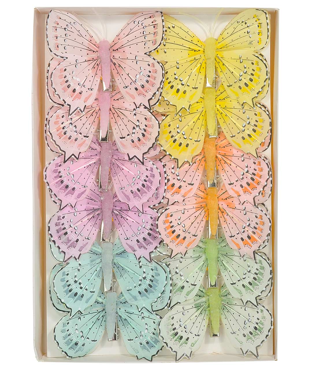 Изображение Метелик штучний 8 см на прищіпці М-21