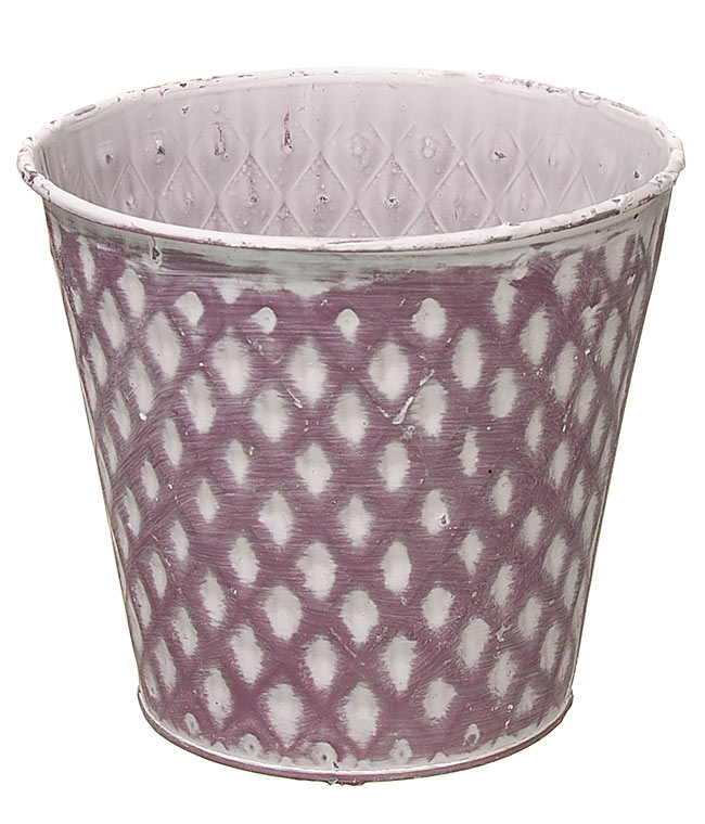 Изображение Кашпо декоративное SQ50274-4E овальное фиолетово-белое