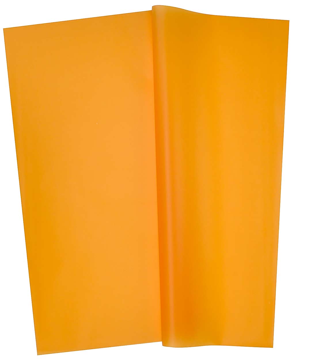 Изображение Однотонная матовая пленка для цветов оранжевая в листах 20 шт.